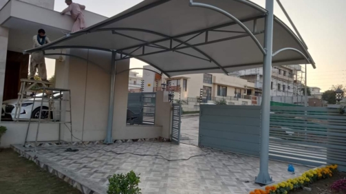 car pole parking pvc shade