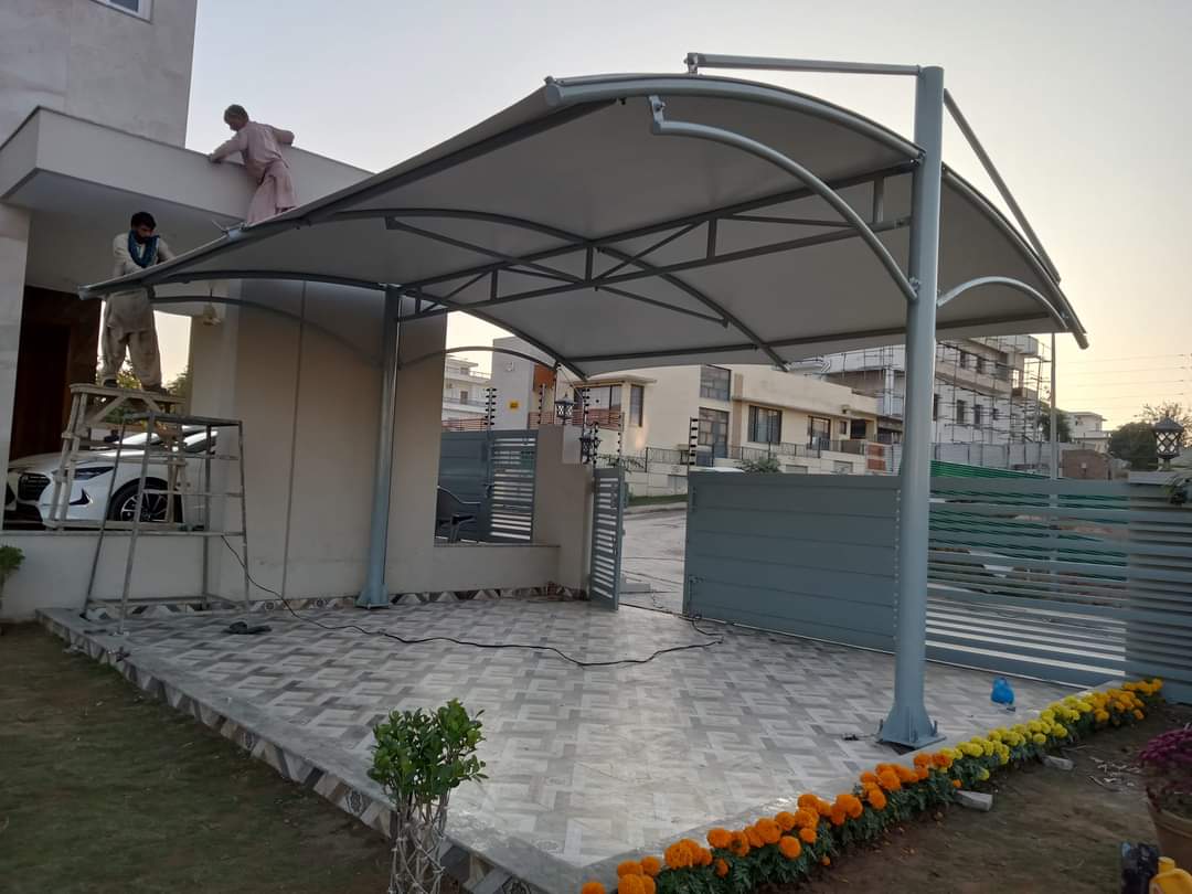 car pole parking pvc shade