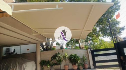 aroma tensile wall mount car parking shade